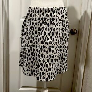 Loft Leopard Print Women's Knit Skirt Medium Petite